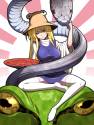 __moriya_suwako_pyonta_and_mishaguji_touhou_drawn_