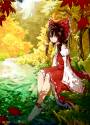 reimu under a tree