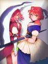 __onozuka_komachi_and_ibaraki_kasen_touhou_drawn_b