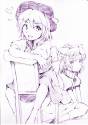 Yuki is straddling the chair_ Mai is on the floor